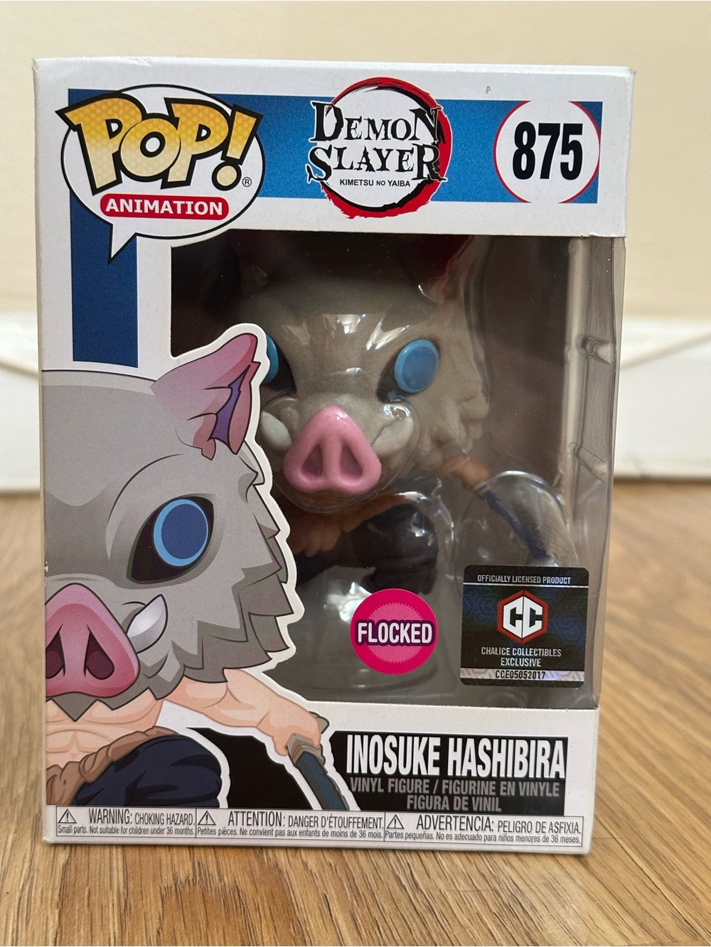 Funko Pop! Demon Slayer Inosuke Hashibira #875 Flocked Chalice collectible Exclu